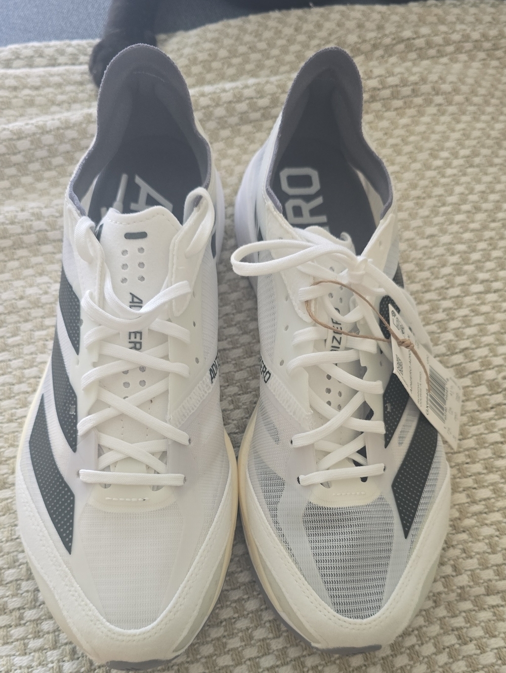 Adidas Adizero White and Black Men’s Swim Sneaker-Style Trainers